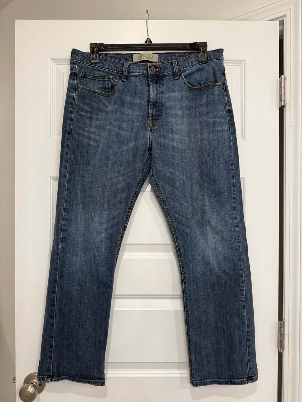 Wrangler Jeans Co Slim Straight Size 36x30 Blue Denim Jeans